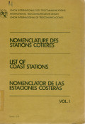 Nomenclature Des Stations Cotieres Volume I