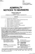 ADMIRALTY NOTICES TO MARINERS WEEKLY EDITION 50
