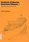 Analysis Of Marine Insurance Clauses-Book 1