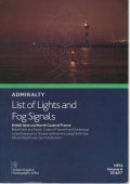 Admiralty List Of Lights And Fog Signals (NP74) : Volume A