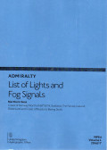 Admiralty List Of Lights And Fog Signals (NP84) : Volume L