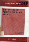 Monument series: Dictionary of Marine Insurance Terms