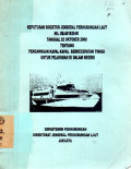Keputusan Direktur Jendral Perhubungan Laut No: UM.481/18/20-00 Tanggal 2 Oktober 2000 Tentang Pengawasan Kapal-Kapal Berkecepatan Tinggi Untuk Pelayaran di Dalam Negeri