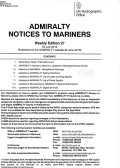 Admiralty Notices to Mariners Weekly Edition 27