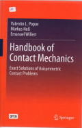 Handbook of Contact Mechanics: Exact Solutions of Axisymmetric Contact Problems