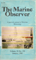 The Marine Observer : A Quarterly Journal of Maritime Meteorology Volume 58 No. 299