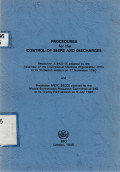 PROCEDURES FOR THE CONTROL OF SHIPS AND DISCHARGES