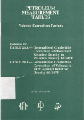 PETROLEUM MEASUREMENT Volume Correction Factors (Volume IV)