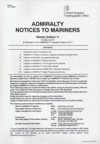 ADMIRALTY NOTICES TO MARINERS WEEKLY EDITION 11