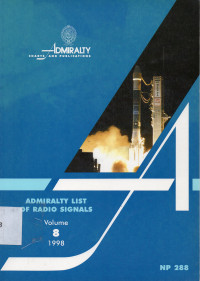 Admiralty List of Radio Signals Volume 8, Part 1 1998 (NP 288)