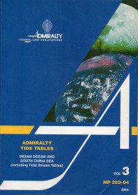 Admiralty Tide Tables Volume 3, 2004 (203-04)