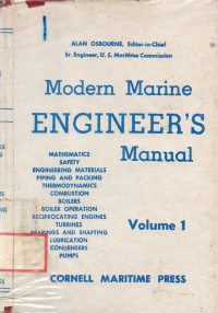 Modern Marine Engineer's Manual Volume 1