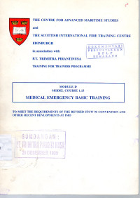 Medical Emergency Basic Training Module D : Model Course 1.13