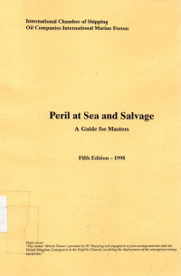Peril at Sea and Salvage : A Guide for Masters