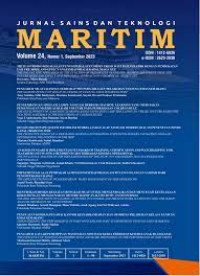 MARITIM :Jurnal Sains dan Teknologi Vol. 23, No. 1, September 2022, 1-108 halaman