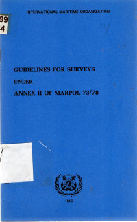 GUIDENLINES FOR SURVEYS UNDER ANNEX II OF MARPOL 73/78