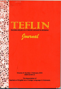 JOURNAL TEFLIN : TEACHING ENGLISH  AS A FOREIGN LANGUAGE IN INDONESIA