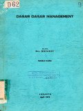 Dasar - Dasar Management