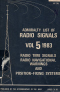 Admiralty List of Radio Signals Volume 5, 1983 (NP 285)