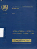 International Maritime Dangerous Goods Code Supplement 1973