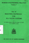 Marine Engineering Practice Volume 1 Part 10 Selecting Materials For Sea Water System
