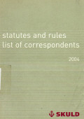 Statues and Rules List of Correspondents