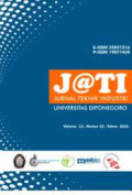 J@TI :Jurnal Teknik Industri Universitas Diponegoro Vol. 18, No. 2, Tahun 2023