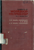 Elements of Workshop Technology Vol: II Machine Tools