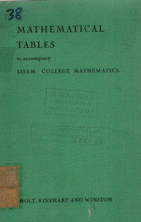 MATHEMATICAL TABLES to Accompany