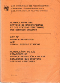 NOMENCLATURE DES STATIONS DE RADIOREPERAGE ET DES STATIONS EFFECTUANT DES SERVICE SPECIAUX