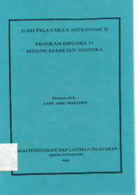 Ilmu Pelayaran Astronomi II