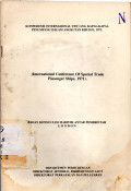 Konperensi Internasional Tentang Kapal-Kapal Penumpang dalam Angkutan Khusus, 1971 = International Conference of Special Trade Passenger Ships, 1971