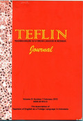 JOURNAL TEFLIN : TEACHING ENGLISH  AS A FOREIGN LANGUAGE IN INDONESIA