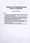 JOURNAL OF TRANSPORTATION SAFETY & SECURITY VOLUME 10 NUMBER 5