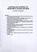 AUSTRALIAN JOURNAL OF MARITIME & OCEAN AFF AIRS VOLUME 8 NUMBER 3