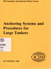 Image of Anchoring Systems and Procedures for Large Tankers