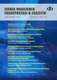 Jurnal Manajemen Transportasi & Logistik Vol. 9, No. 2, Juli 2022