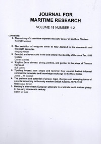 Image of JOURNAL FOR MARITIME RESEARCH VOLUME 18 NUMBER 1-2
